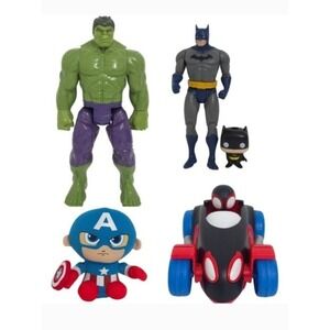 Comic‎ DC Marvel Superhero Action Figures, Car, Plush- Hulk, Spider Man, Batman